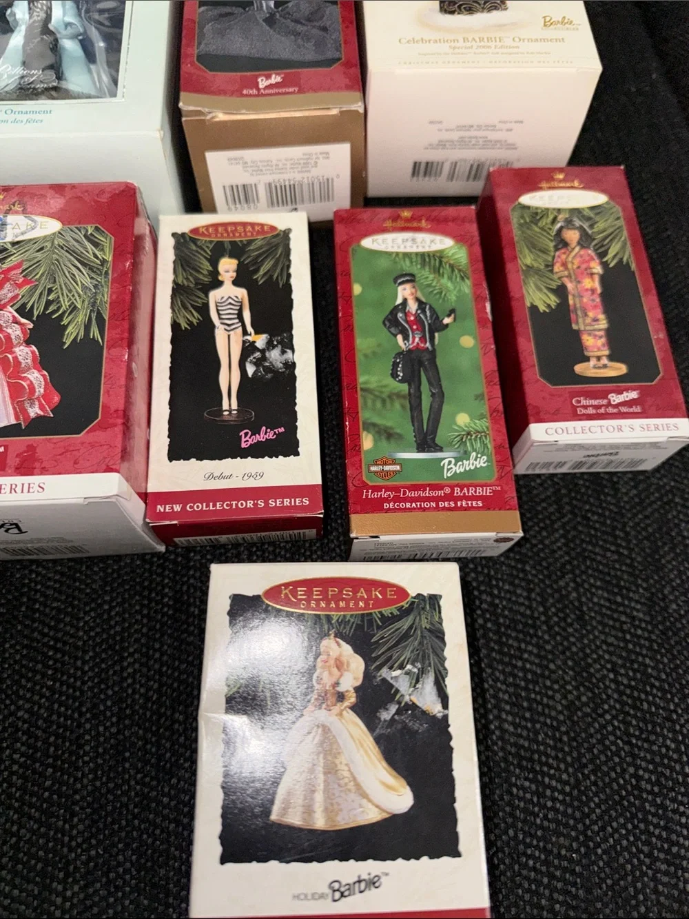Hallmark Barbie Collector Ornaments Lot Bundle